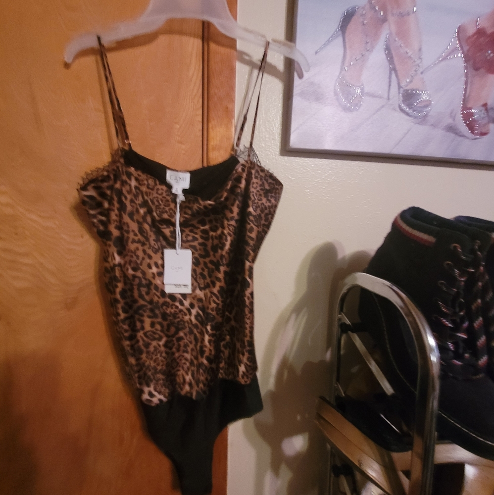 Cheetah cami bodysuit by Cami NYC